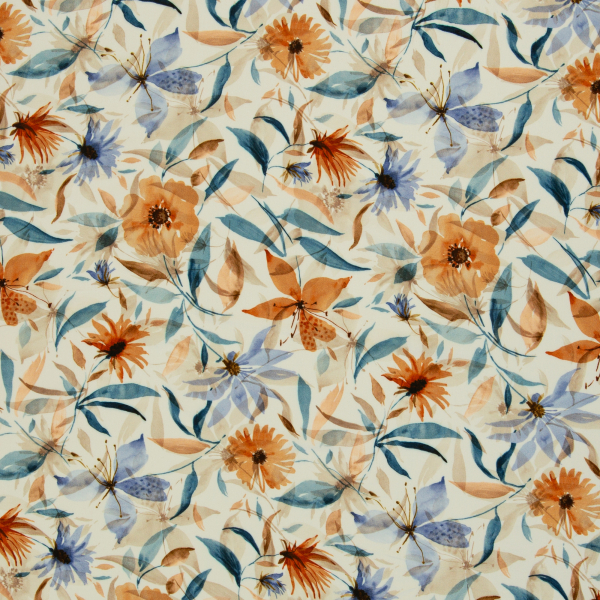 Viskose - Julia - Blumen natur