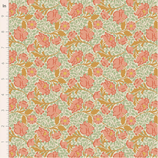 Tilda - Songbird - Floral - Coral
