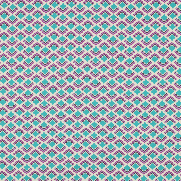 Popeleine - Fein gewebte Baumwolle - Retro lila/mint