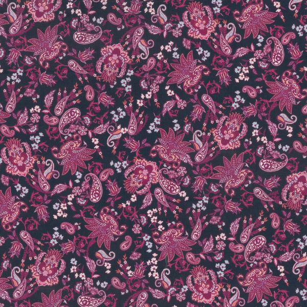 Westfalenstoffe - Digitaldruck - Bali - Blumen - blau/rot