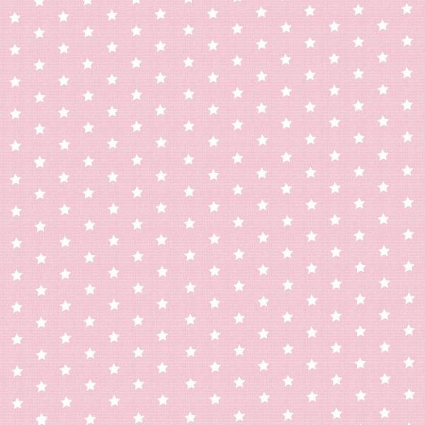 Westfalenstoffe - Druckstoff - Capri - Sterne - rosa-weiß