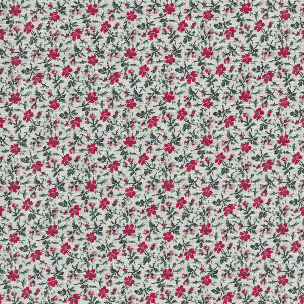 Westfalenstoffe - Druckstoff - Trondheim - Blumen - beige-rot-grün