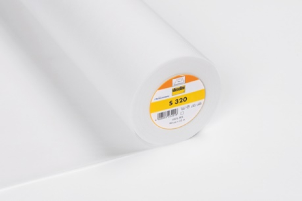 S320 Schabrackeneinlage weiß - zum Aufbügeln - 90cm breit